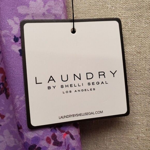 Laundry by Shelli Segal Ladies Floral Lilac Purple Leggings in Size Small - Picture 3 of 6